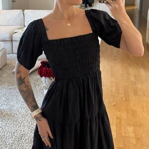 Black Puff Sleeve Dress